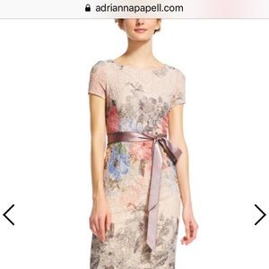 Adrianna Papell floral matelasse gown bridesmaid